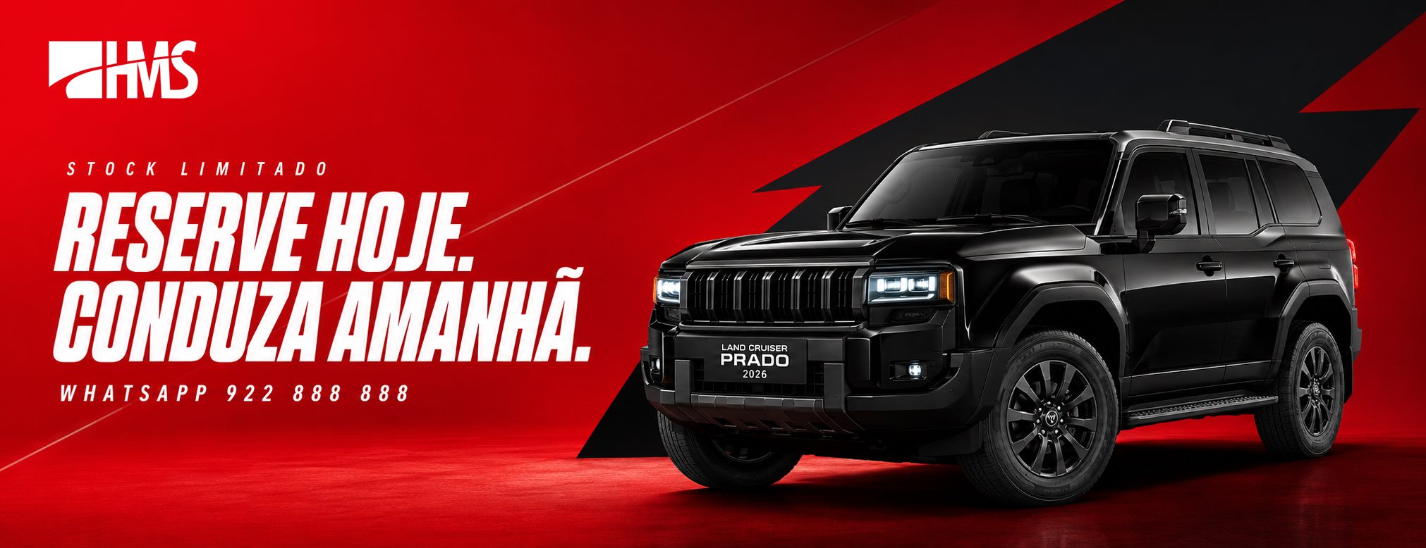 Stock limitado — reserve hoje, conduza amanhã. WhatsApp 922 888 888